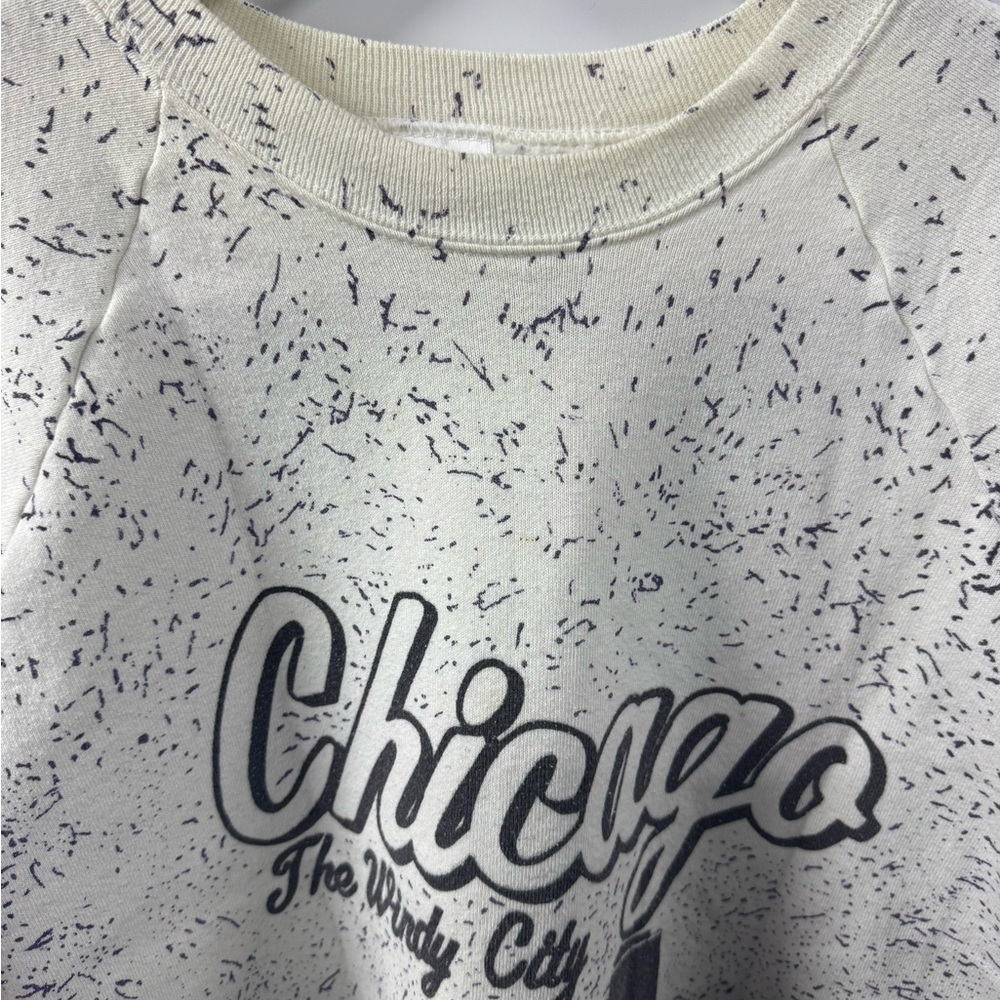 Vintage Chicago Windy City AOP Crewneck Sweatshirt Mens XL 90s Skyline USA City - Picture 6 of 8